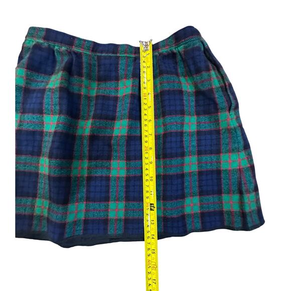 VTG 80s Pendleton Authentic Fletcher Tartan Wool Plaid Academia Mini Skirt SZ 12 - Picture 7 of 9